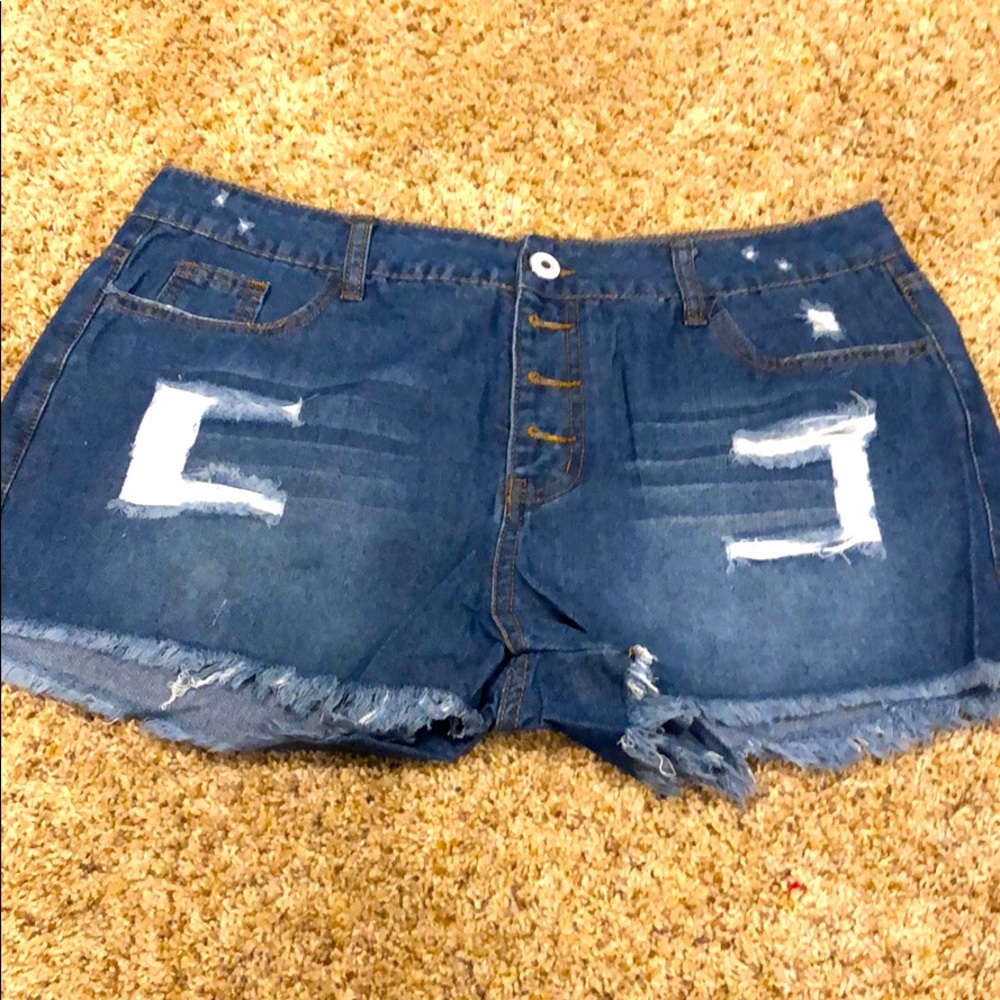 American Flag Jean shorts